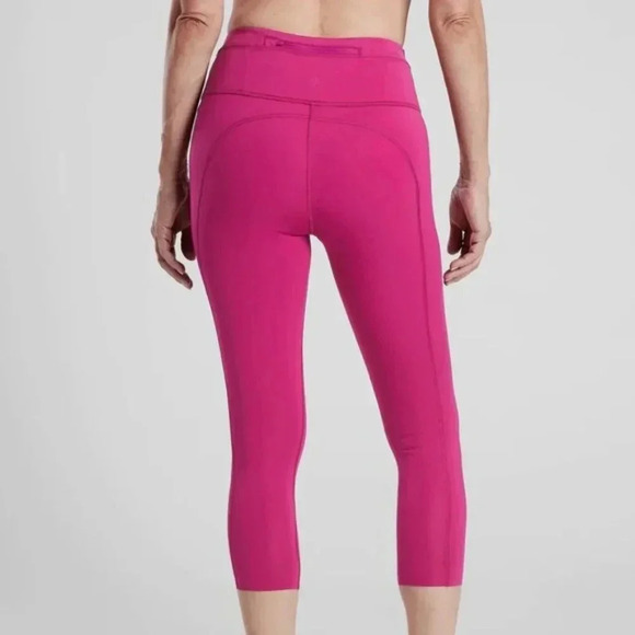 Athleta Accelerated Capri l Fuchsia Pink Small Petite - Picture 7 of 9